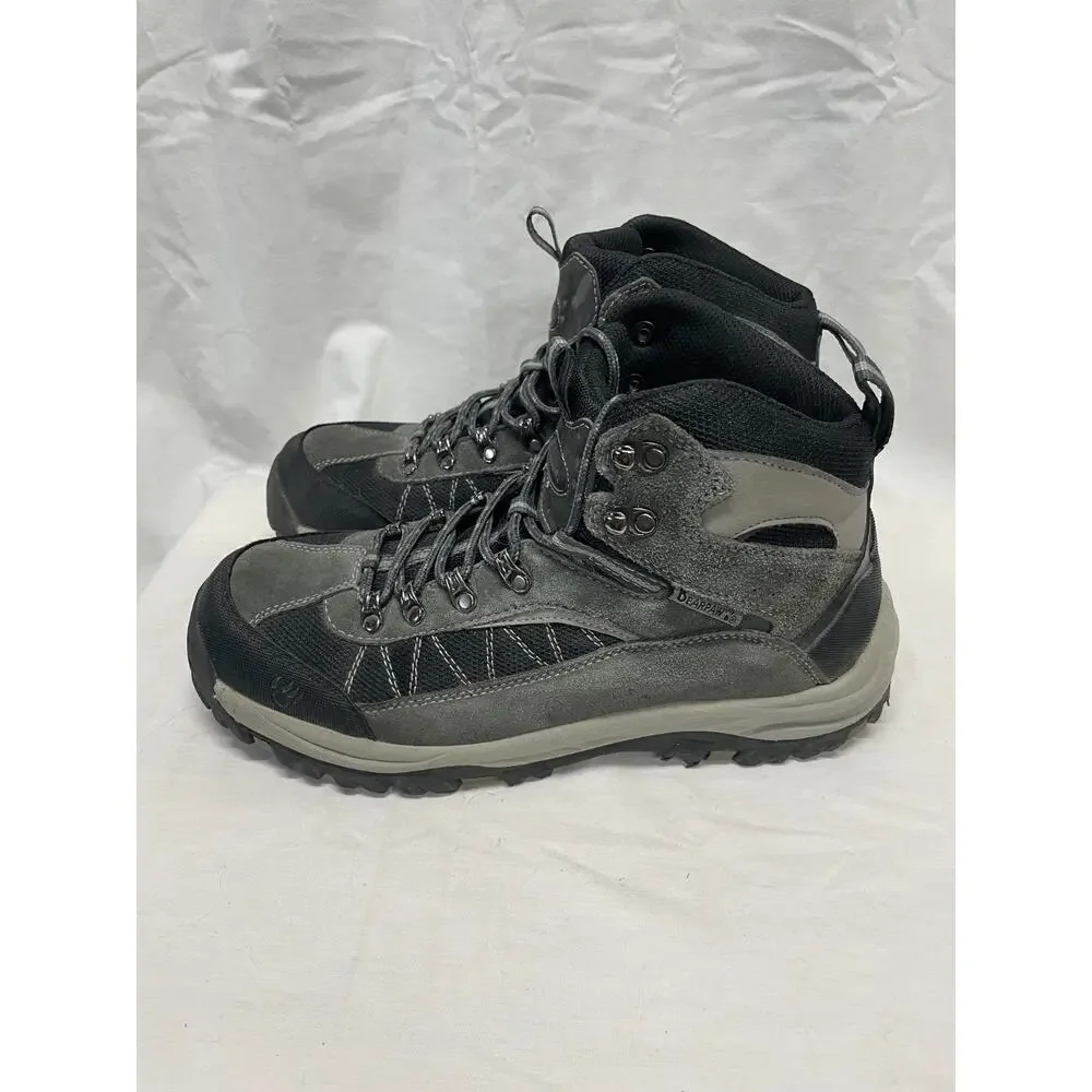Bearpaw Men's Mid-Height Hiking Boots Size 10W Black & Gray Suede Colorway